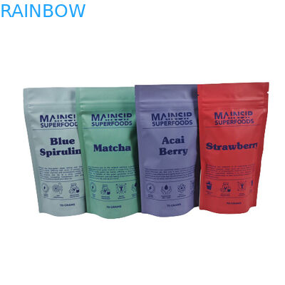 Sacs Mylar imprimés numériquement à l'odeur du café poudre emballage debout sac fermeture à glissière avec feuille d'aluminium