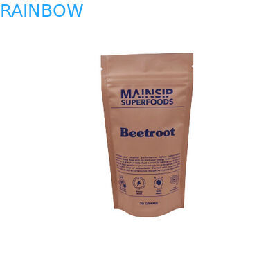 Sacs Mylar imprimés numériquement à l'odeur du café poudre emballage debout sac fermeture à glissière avec feuille d'aluminium