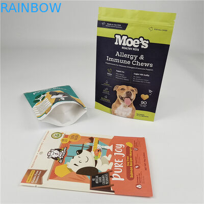Logo personnalisé MOQ 100pcs sacs en papier kraft pour le thé biscuits gâteaux noix comestibles poudre sac d'emballage de nourriture pour animaux de compagnie