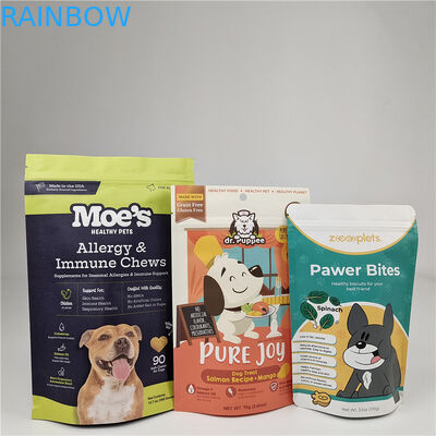 Logo personnalisé MOQ 100pcs sacs en papier kraft pour le thé biscuits gâteaux noix comestibles poudre sac d'emballage de nourriture pour animaux de compagnie