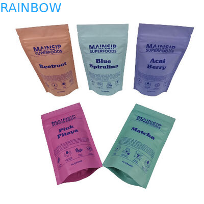 Sacs d'emballage en poudre de cacao chaude imprimés numériquement Sacs en plastique en poudre de café avec fermeture à glissière ré-verrouillable