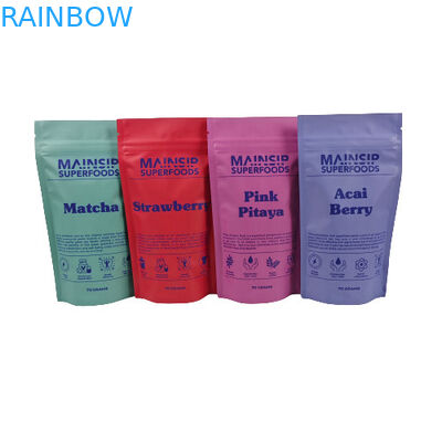 Sacs d'emballage en poudre de cacao chaude imprimés numériquement Sacs en plastique en poudre de café avec fermeture à glissière ré-verrouillable