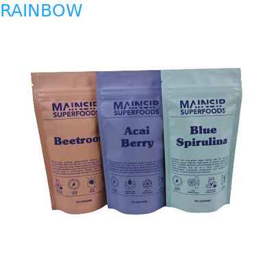 Sacs d'emballage en poudre de cacao chaude imprimés numériquement Sacs en plastique en poudre de café avec fermeture à glissière ré-verrouillable