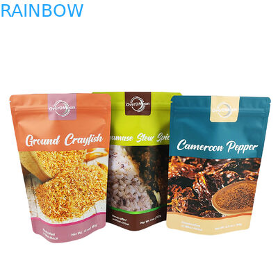 Matte Finition 250g Sac en plastique pour assaisonnement emballage sac de condiments de qualité alimentaire