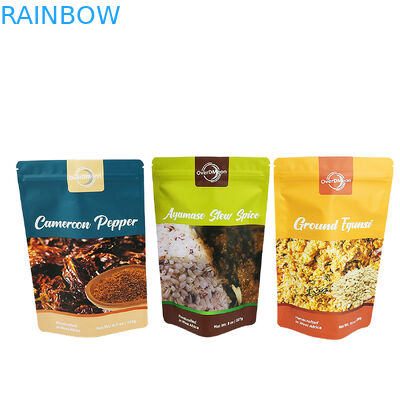 Matte Finition 250g Sac en plastique pour assaisonnement emballage sac de condiments de qualité alimentaire