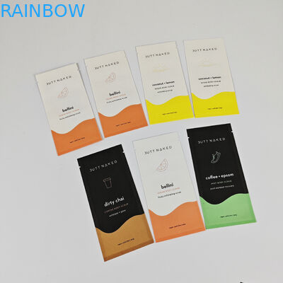 Matériau PLA Biodégradable Kraft Pouch avec Foil Sachet alimentaire Emballage Petits sacs d'échantillons