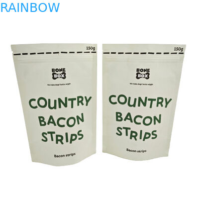 Sacoche Kraft compostable écologique avec fermeture à glissière recouverte pour emballage de poudre cosmétique