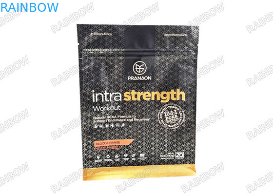 Sacs d'emballage en feuille d'aluminium en poudre de protéine de café sur mesure avec sac Mylar anti-odeur à vanne