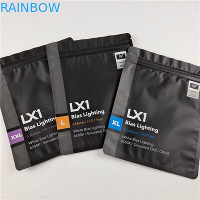 Logo personnalisé de haute qualité imprimé sacs de scellés à trois côtés pour les soins dentaires emballage avec des matériaux écologiques et sûrs