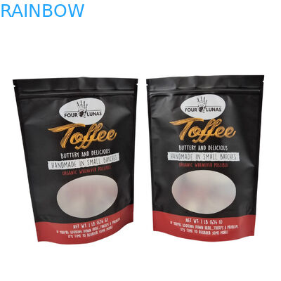 Caractéristique de l'encoche déchirante Sacoche de nourriture pour animaux de compagnie avec conception transparente et fermeture à fermeture éclair