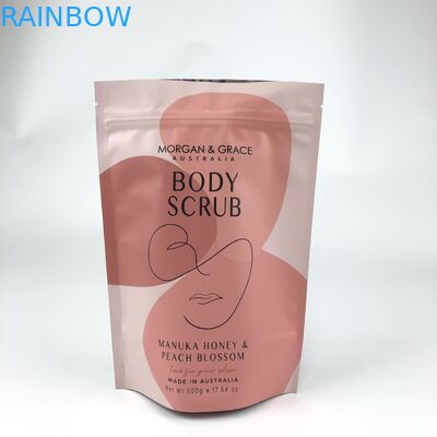 CDR AI PSD Fichier de conception PDF Sacs de sel de bain Mylar pour les cosmétiques Sachet personnalisé