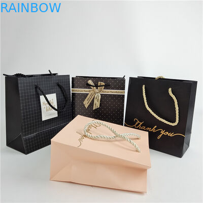 Impression numérique personnalisée de haute qualité Logo imprimé Sac de papier d'épicerie Emballage Blanc 110 grammes Réutilisable