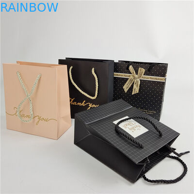 Impression numérique personnalisée de haute qualité Logo imprimé Sac de papier d'épicerie Emballage Blanc 110 grammes Réutilisable