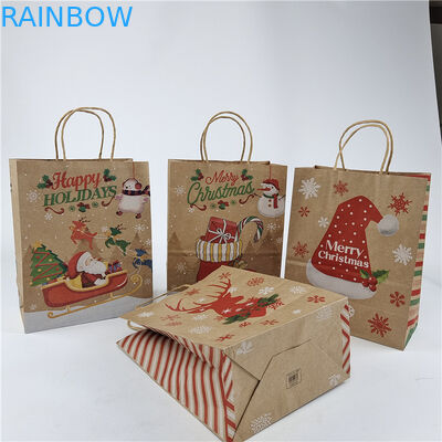 Sacs en papier personnalisés avec corde de traction pour cadeaux/vêtements/achats écologiques et abordables