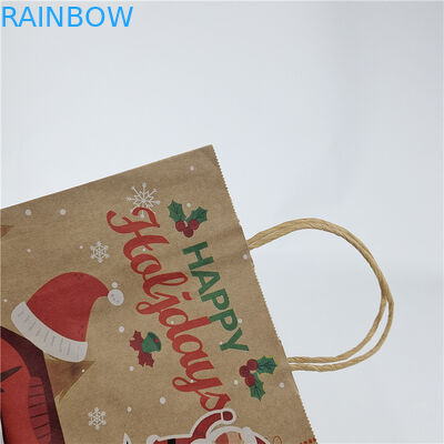 Sacs en papier personnalisés avec corde de traction pour cadeaux/vêtements/achats écologiques et abordables