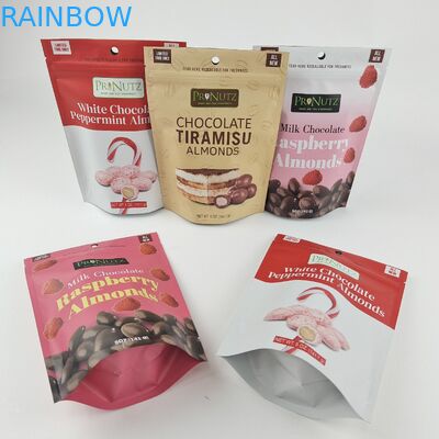 Logo personnalisé fermeture à glissière plastique fermeture à glissière verrouillage sac d'emballage emballages aliments biscuits