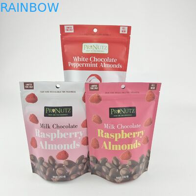 Logo personnalisé fermeture à glissière plastique fermeture à glissière verrouillage sac d'emballage emballages aliments biscuits