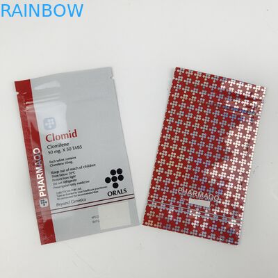 Emballage alimentaire promotionnel Emballage à trois côtés Sac scellé pour les soins dentaires Emballage avec scellé thermique Fermeture avec fermeture à glissière