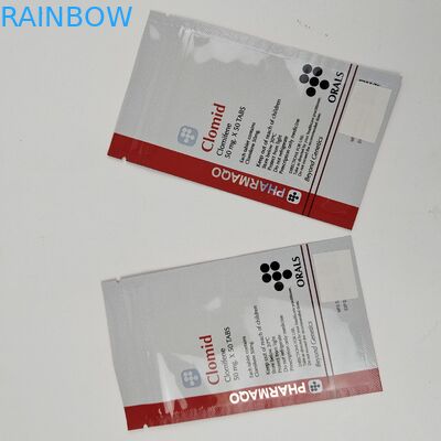 Emballage alimentaire promotionnel Emballage à trois côtés Sac scellé pour les soins dentaires Emballage avec scellé thermique Fermeture avec fermeture à glissière