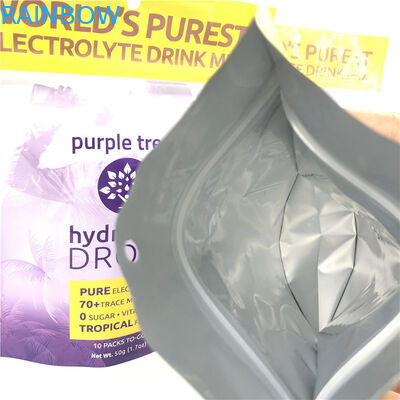 10 couleurs personnalisé Mat Foil d'aluminium Stand Up Pouch Ziplock Doypack sac pour la nourriture