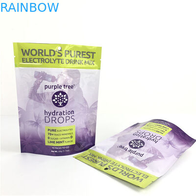 Logo personnalisé à chaud Finition brillante Taille et conception personnalisées Besoins de papier d'aluminium Mylar Doypack