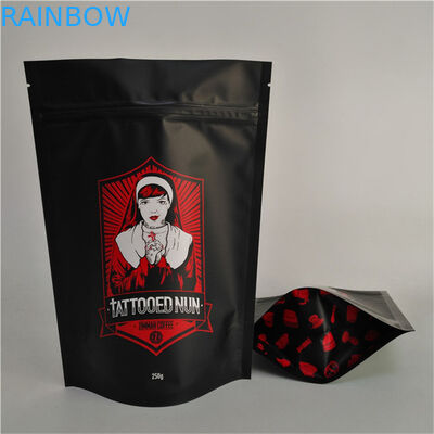 Poche debout avec fermeture à glissière Matte Finition personnalisée Taille et conception Besoins en aluminium Mylar Doypack