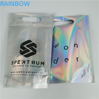Logo personnalisé de qualité supérieure imprimé Fashion Pack épaisseur personnalisée film holographique anti-fuite sac Mylar