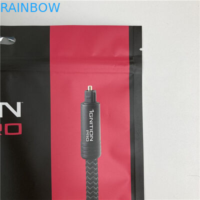 Sac d'emballage Mylar à trois côtés scellé Sac plat avec fermeture à glissière Accepté jusqu'à 10 couleurs disponibles