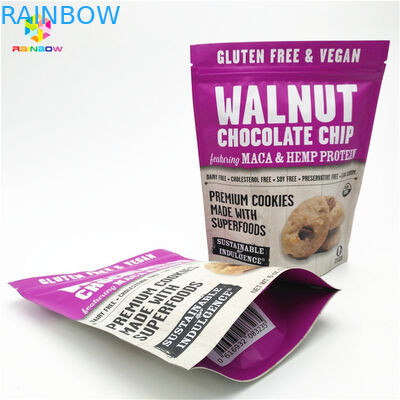 Matte Finish Impression colorée en papier d'aluminium Mylar Doypack avec taille et design personnalisés