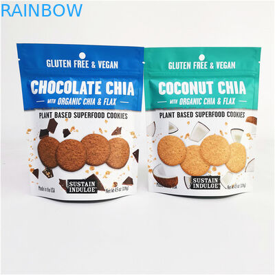 Logo personnalisé imprimé en feuille d'aluminium Mylar Doypack avec traitement de surface d'impression gravure