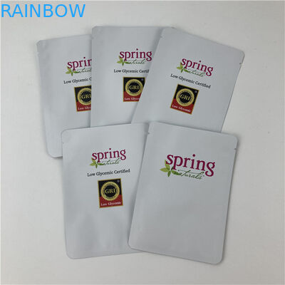 Sac d'emballage Mylar à trois côtés scellé à l'épreuve des fuites avec fermeture à glissière