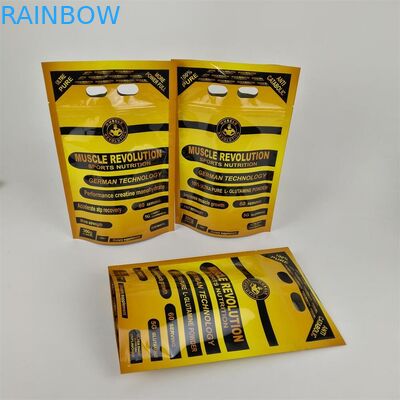 Sacs d'emballage alimentaire en poudre de protéines à fermeture à glissière avec imprimante numérique en plastique