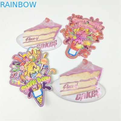 Coupe à la main 3,5 g Sacs en forme spéciale Cookies Bonbons Snack Stand Up Zipper Bag