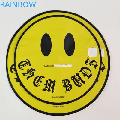 Sachets Mylar irréguliers 3.5g 7g avec fermeture éclair, impression intérieure, feuille d'aluminium, étanches aux odeurs, en plastique comestible