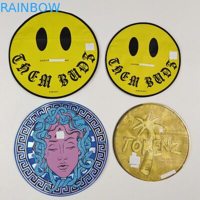 Sachets Mylar irréguliers 3.5g 7g avec fermeture éclair, impression intérieure, feuille d'aluminium, étanches aux odeurs, en plastique comestible