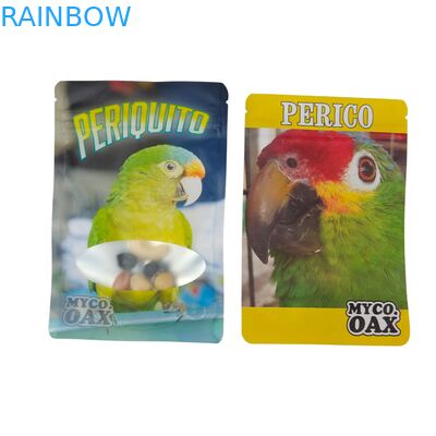 Sac en plastique Mylar avec fermeture à glissière thermoscellée, auto-scellante, résistant à l'humidité, conçu sur mesure, face transparente et dos en feuille d'aluminium pour le sucre