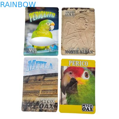 Sac en plastique Mylar avec fermeture à glissière thermoscellée, auto-scellante, résistant à l'humidité, conçu sur mesure, face transparente et dos en feuille d'aluminium pour le sucre