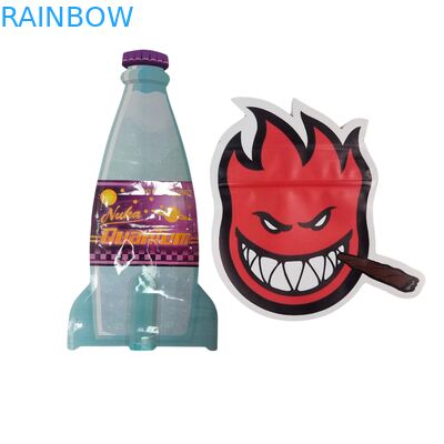 À l'intérieur des sacs en Mylar imprimés pour herbes, tabac, produits comestibles, gommes, biscuits, emballages, sacs en plastique brillants thermoscellables de forme spéciale