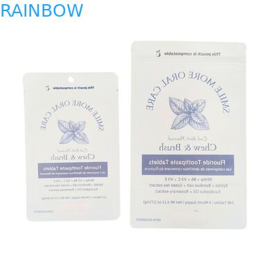 Sac en papier kraft biodégradable, sac en fermeture à glissière en plastique pour animaux de compagnie, compostable