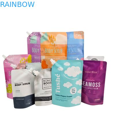 Sachet souple en plastique liquide avec bec verseur, emballage de compression pour cosmétiques, boissons, lotion, sachet à buse