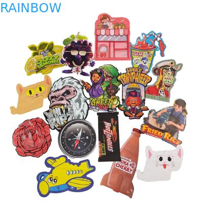 Des sacs Mylar irréguliers et ré-fermées à 3,5 g, à l'épreuve des enfants, imprimés numériquement en PET, emballage à fermeture à glissière pour biscuits gommés comestibles