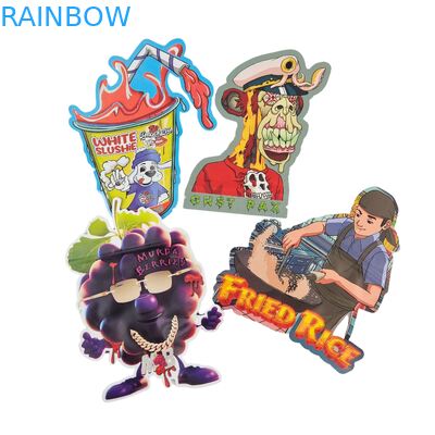 Des sacs Mylar irréguliers et ré-fermées à 3,5 g, à l'épreuve des enfants, imprimés numériquement en PET, emballage à fermeture à glissière pour biscuits gommés comestibles