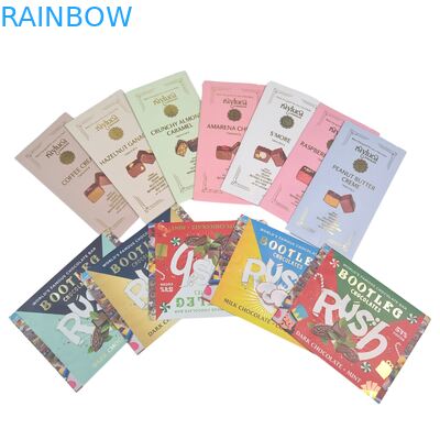 Sachet en feuille d'aluminium comestible Scellé au dos en Mylar plastique pour petits formats pour barres énergétiques, biscuits, snacks, bonbons, emballage