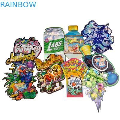 Sachets Mylar Doypack Découpés pour Cookies Cali 3.5g 7g 14g 28g, Qualité Alimentaire, Brillant/Mat, Hermétiques, Ziplock