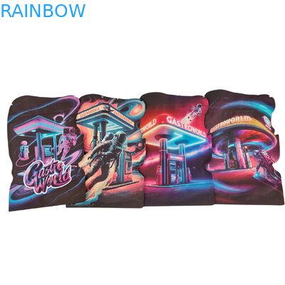 Sacs en Mylar Découpés en Forme Irrégulière pour Cookies, Bonbons Gélifiés, Tabac, Sacs en Plastique PET avec Fermeture Éclair Sécurisée pour Enfants