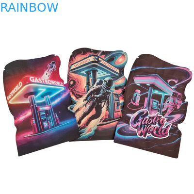 Sacs en Mylar Découpés en Forme Irrégulière pour Cookies, Bonbons Gélifiés, Tabac, Sacs en Plastique PET avec Fermeture Éclair Sécurisée pour Enfants