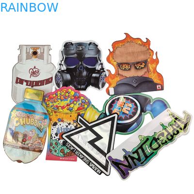 Logo personnalisé 3.5g 7g 14g Emballage alimentaire en plastique PE refermable Sac mylar à fermeture éclair en feuille d'aluminium résistant aux odeurs pour enfants Herbe Gummy