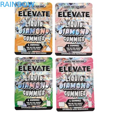 3.5g Mylar Bags Extrait de champignons gomme d'emballage Doypack Wtih Fermeture à glissière anti-odeur Stand up pouch