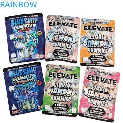 3.5g Mylar Bags Extrait de champignons gomme d'emballage Doypack Wtih Fermeture à glissière anti-odeur Stand up pouch