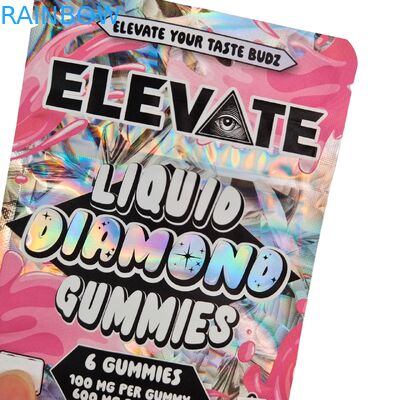 3.5g Mylar Bags Extrait de champignons gomme d'emballage Doypack Wtih Fermeture à glissière anti-odeur Stand up pouch